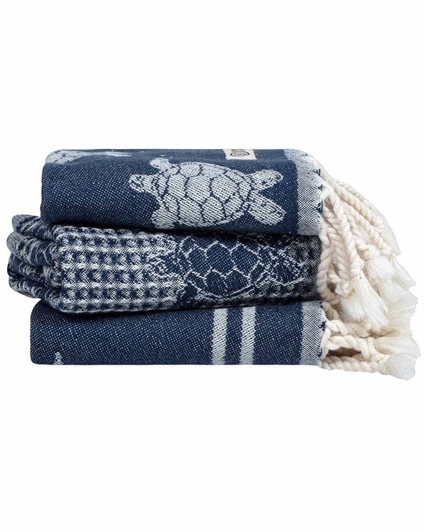 Turtle Mixed Bundle - 1 Towels Set, 1 Apron, 1 Pot Holder Set