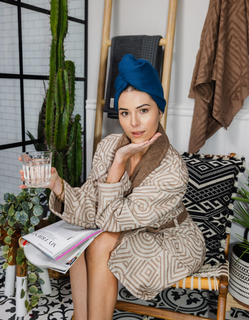 Terra Hair Towel - Navy